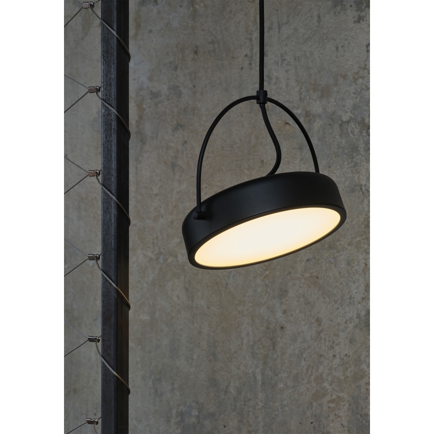 Osram - LED luster na lanku DECOR PUCK LED/12W/230V CRI 90 čierna