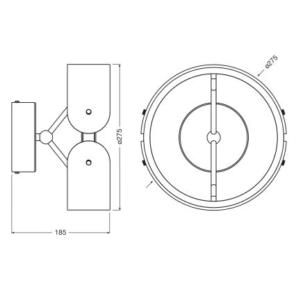 Osram - LED Nástenné svietidlo DECOR CURVE LED/20W/230V sivé
