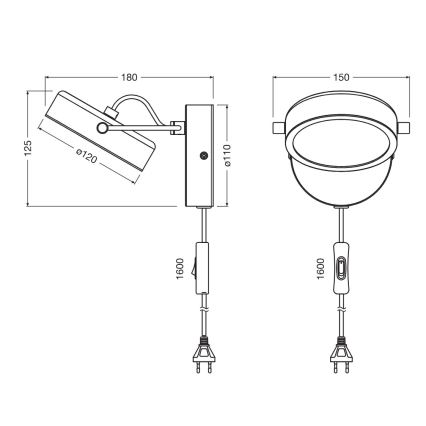 Osram - LED Nástenné svietidlo DECOR PUCK LED/11W/230V čierne