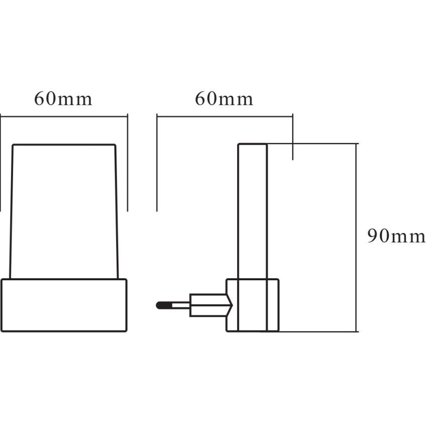 Osram - LED nočné svetlo so senzorom LUNETTA LED/0,28W/230V 3000K
