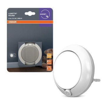 Osram - LED nočné svetlo so senzorom LUNETTA LED/0,3W/230V 3000K