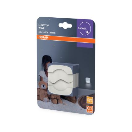 Osram - LED nočné svietidlo do zásuvky so senzorom súmraku LUNETTA LED/0,5W/230V