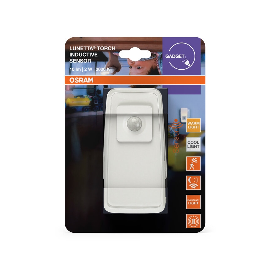 Osram - LED orientačné svietidlo do zásuvky so senzorom LUNETTA LED/2W/230V