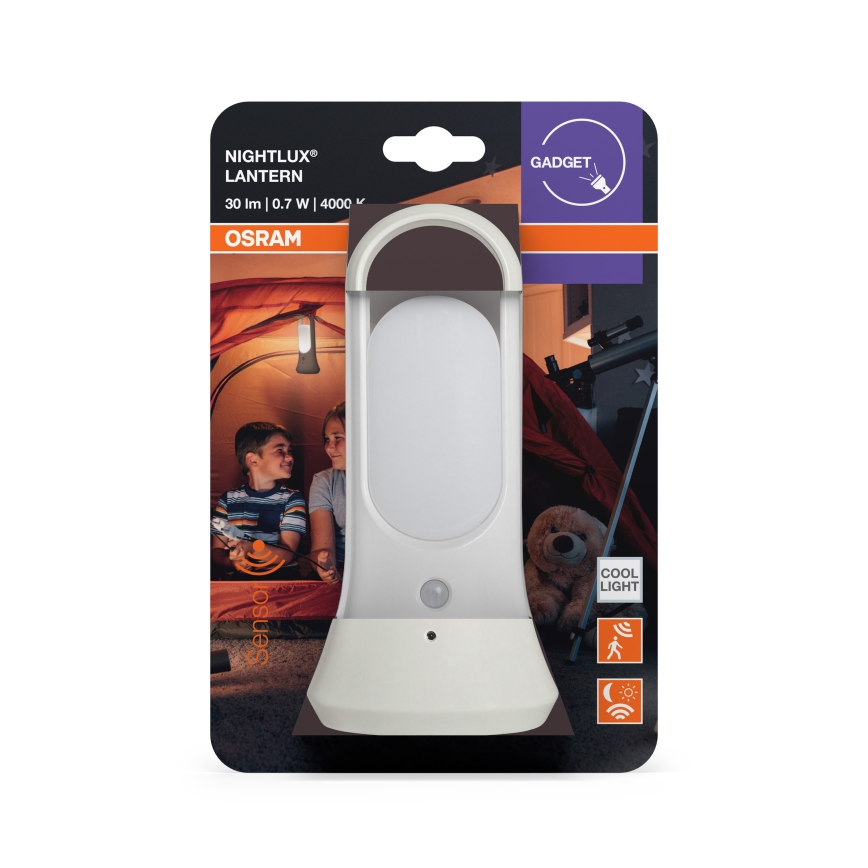 Osram - LED orientačné svietidlo so snímačom pohybu a súmraku MOBILE LED/0,7W/4xAAA biela