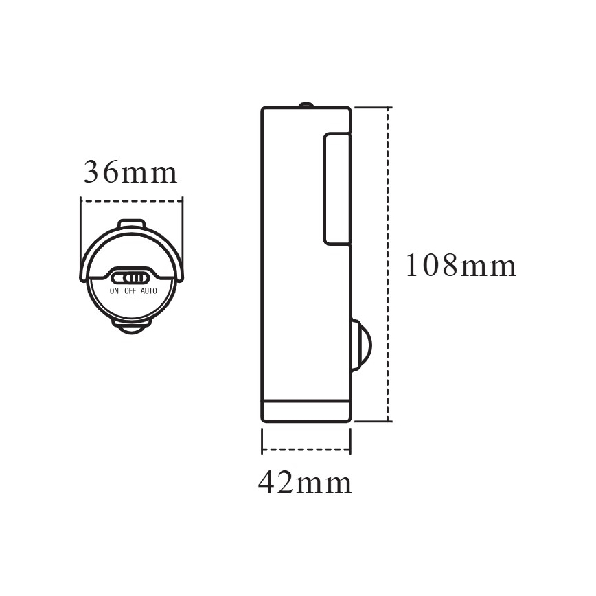 Osram - LED orientačné svietidlo so senzorom NIGHTLUX LED/0,35W/3xAAA IP54 strieborné