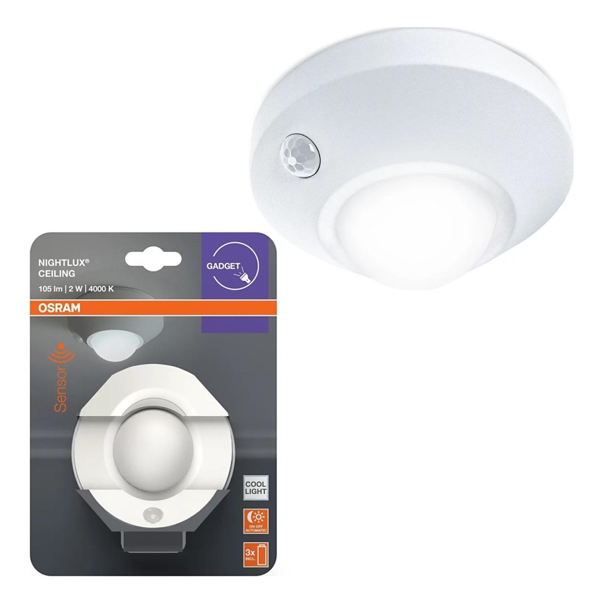 Osram - LED orientačné svietidlo so senzorom NIGHTLUX LED/2W/3xAA biela