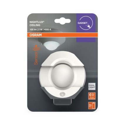 Osram - LED orientačné svietidlo so senzorom NIGHTLUX LED/2W/3xAA biela