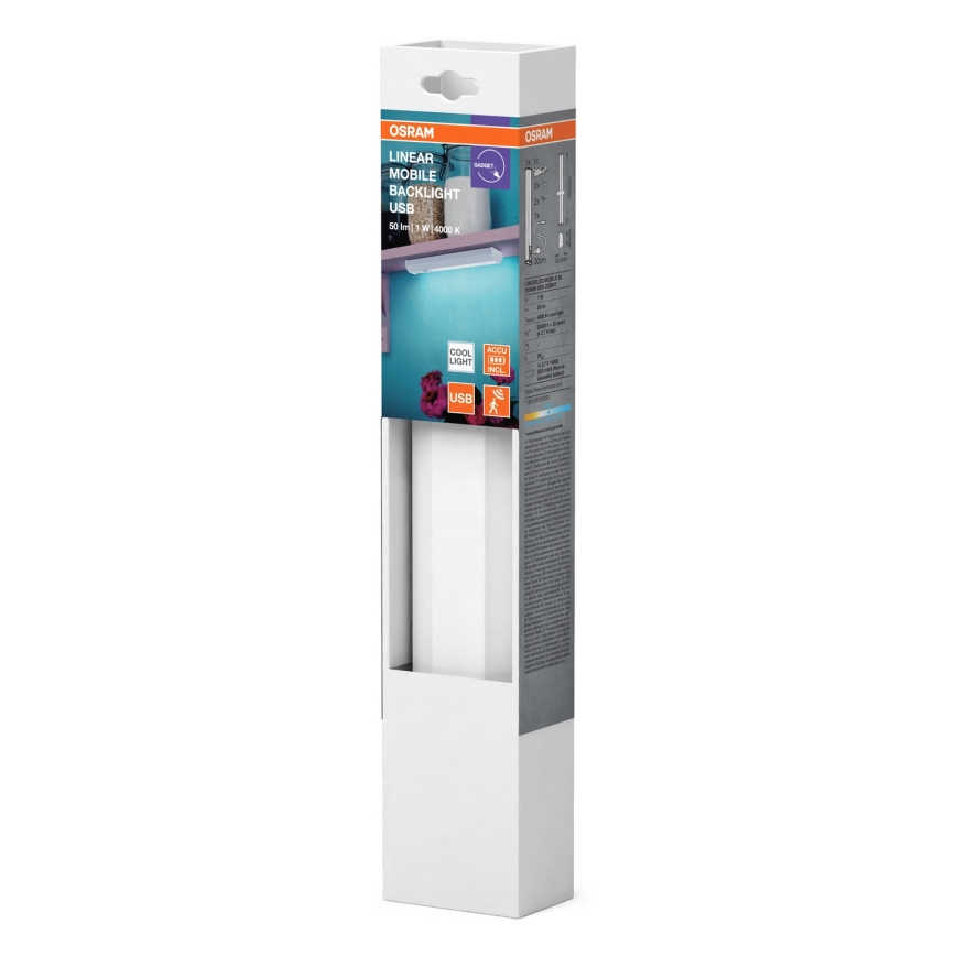 Osram - LED osvetlenie do nábytku so snímačom MOBILE LED/1W/3,7V 500 mAh 20 cm