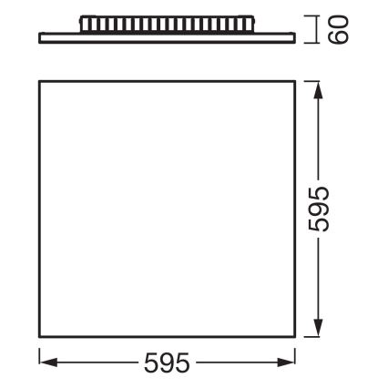 Osram - LED panel povrchovo montovaný PLANON LED/40W/230V 3000K 60x60 cm biela