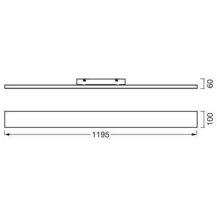 Osram - LED panel prisadený PLANON LED/30W/230V 3000K 10x120 cm biely