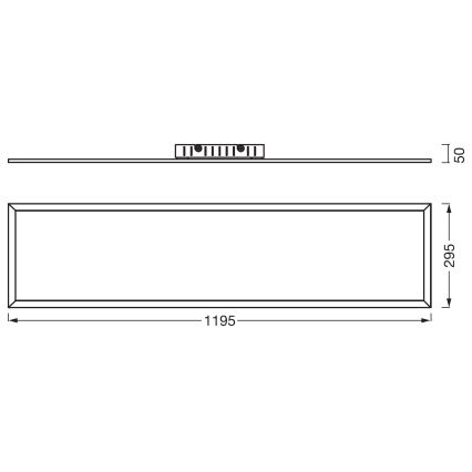 Osram - LED panel prisadený PLANON LED/40W/230V 3000K 30x120 cm biela