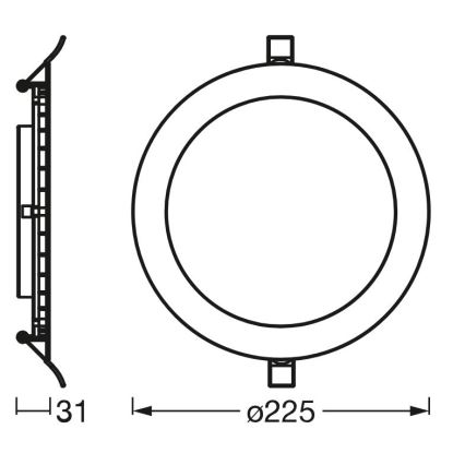 Osram - LED Podhľadové svietidlo SLIM LED/22W/230V 3000K