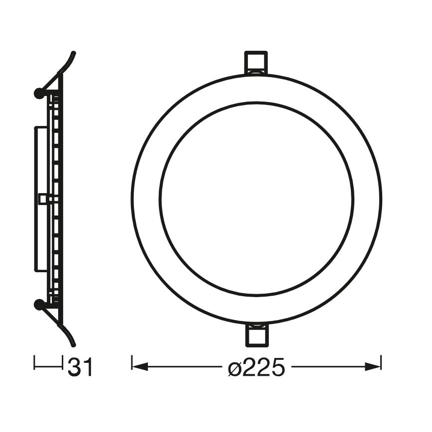 Osram - LED Podhľadové svietidlo SLIM LED/22W/230V 3000K