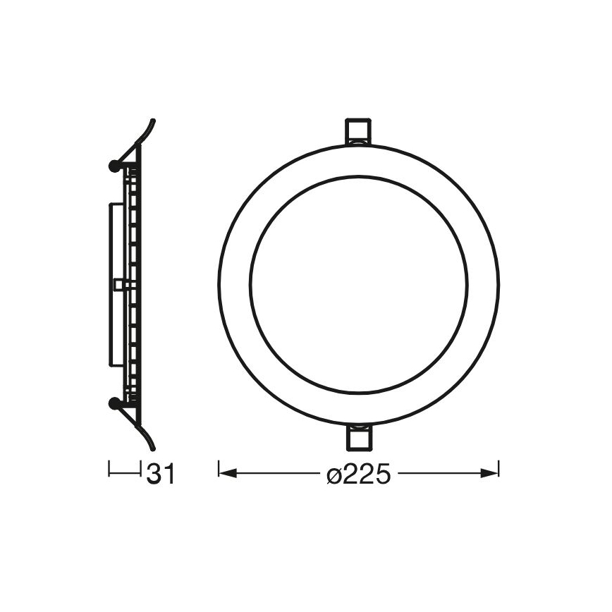 Osram - LED Podhľadové svietidlo SLIM LED/22W/230V 4000K