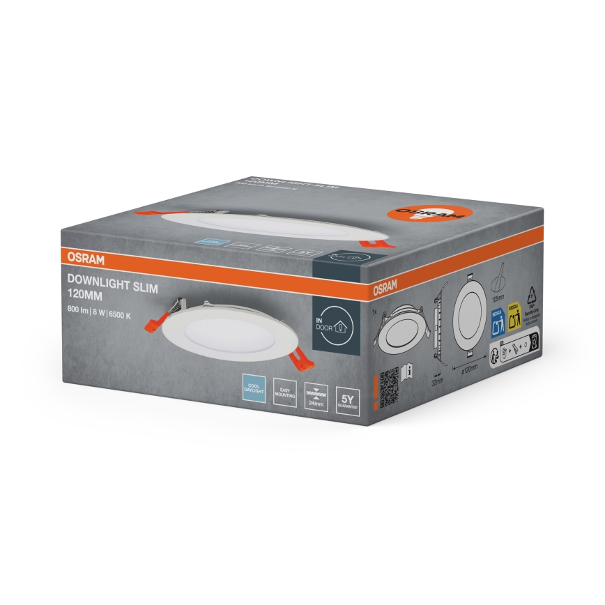 Osram - LED podhľadové svietidlo SLIM LED/8W/230V 6500K pr. 12 cm