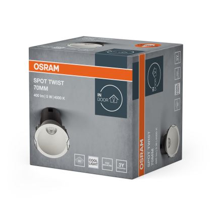 Osram - LED podhľadové svietidlo SPOT TWIST LED/5W/230V 4000K, priemer 7 cm, biela