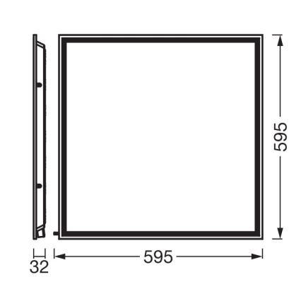 Osram - LED Podhľadový panel ESSENTIAL LED/50W/230V 3000/4000/6500K 60x60 cm
