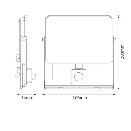 Osram - LED reflektor s pohybovým a súmrakovým senzorom FLOODLIGHT LED/50W/230V 6500K IP65 čierny