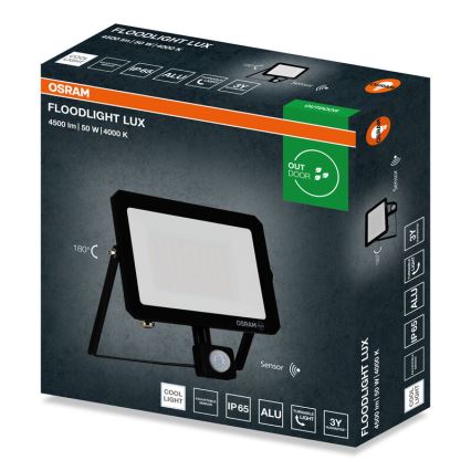 Osram - LED reflektor s pohybovým snímačom FLOODLIGHT LED/50W/230V 4000K IP65