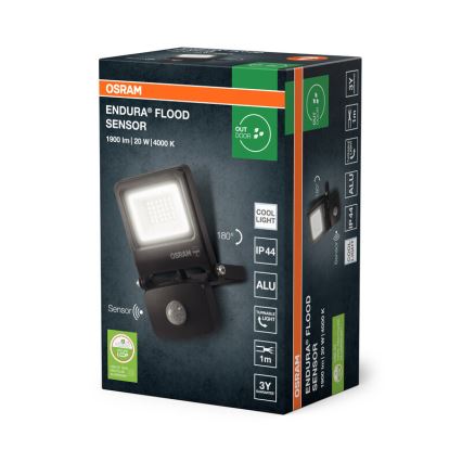 Osram - LED reflektor s senzorem ENDURA LED/20W/230V 4000K IP44