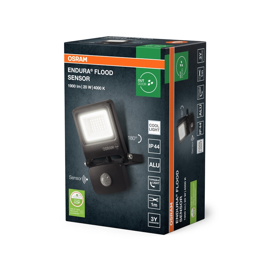 Osram - LED reflektor s senzorem ENDURA LED/20W/230V 4000K IP44