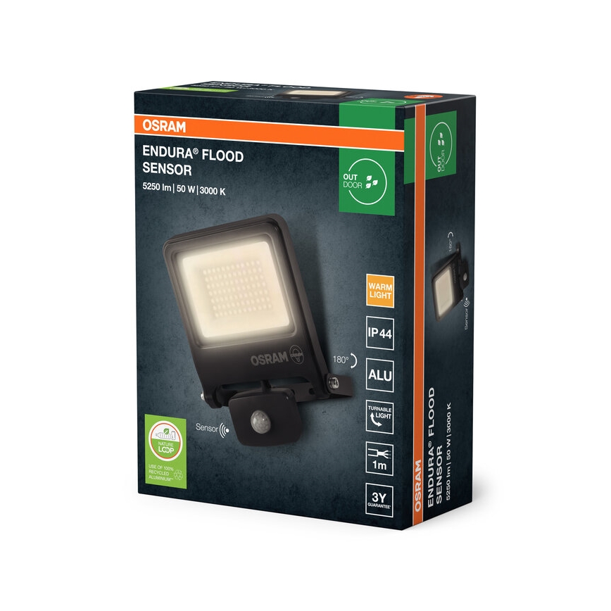 Osram - LED reflektor so senzorom ENDURA LED/50W/230V 3000K IP44
