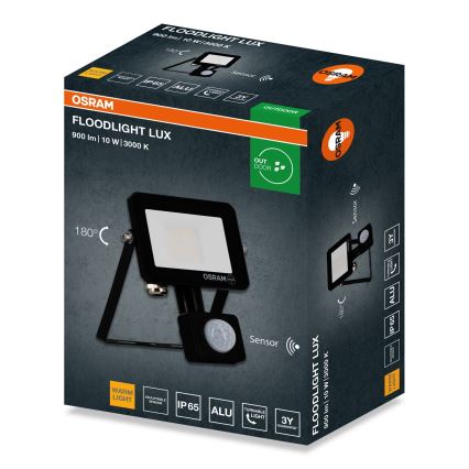 Osram - LED Reflektor so senzorom FLOODLIGHT LED/10W/230V 3000K IP65