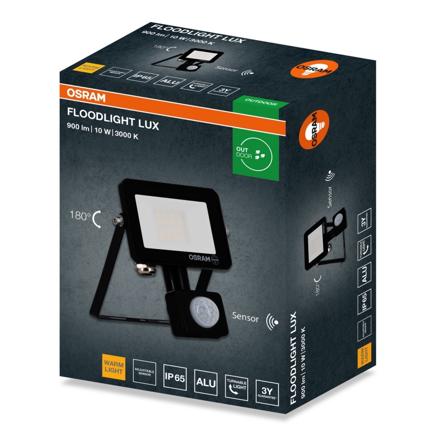 Osram - LED Reflektor so senzorom FLOODLIGHT LED/10W/230V 3000K IP65