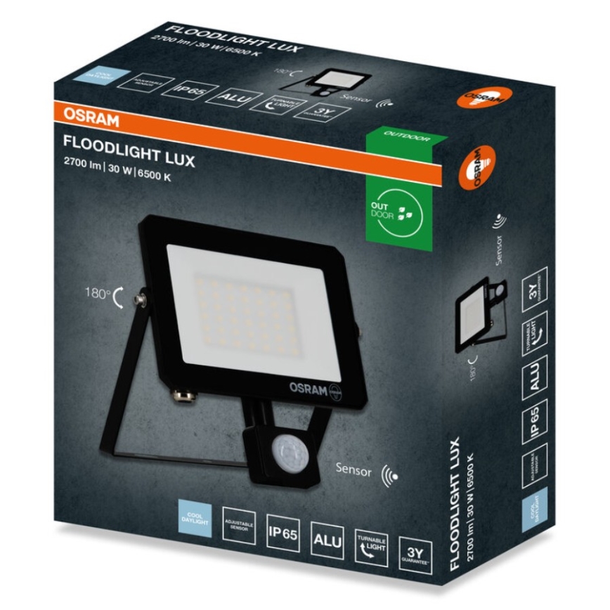 Osram - LED reflektor so senzorom FLOODLIGHT LED/30W/230V 6500K IP65