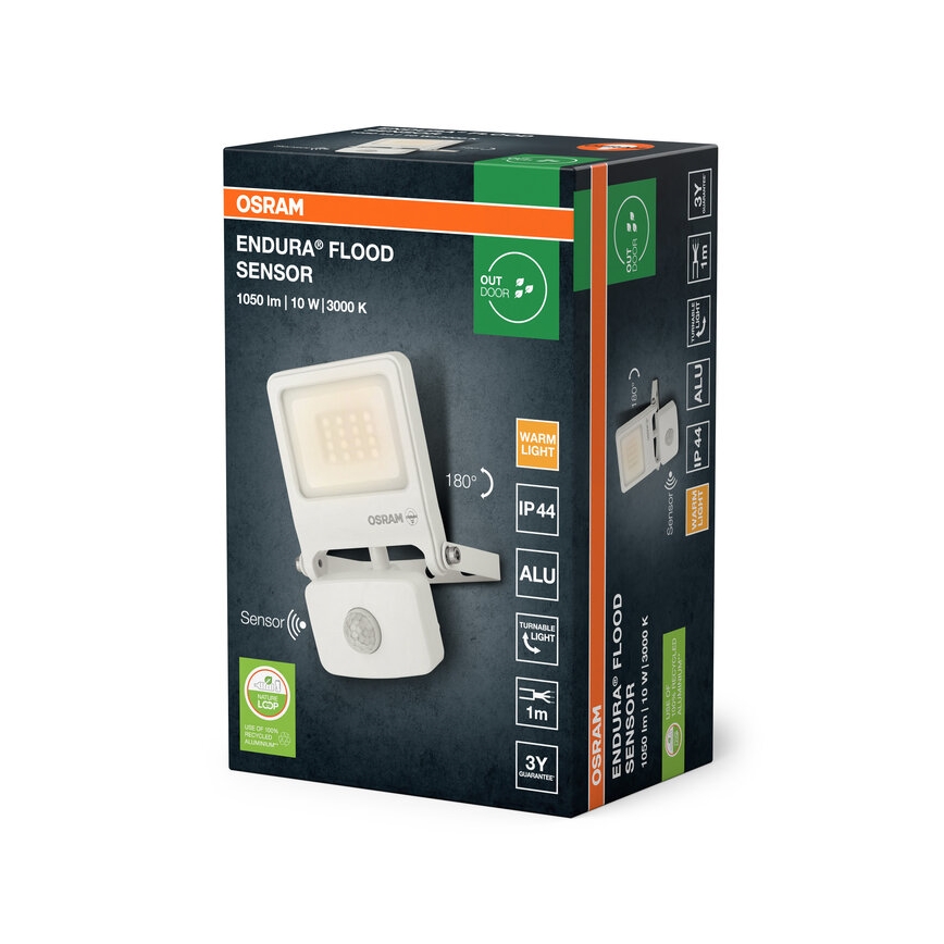 Osram - LED reflektor so snímačom ENDURA LED/10W/230V 3000K IP44