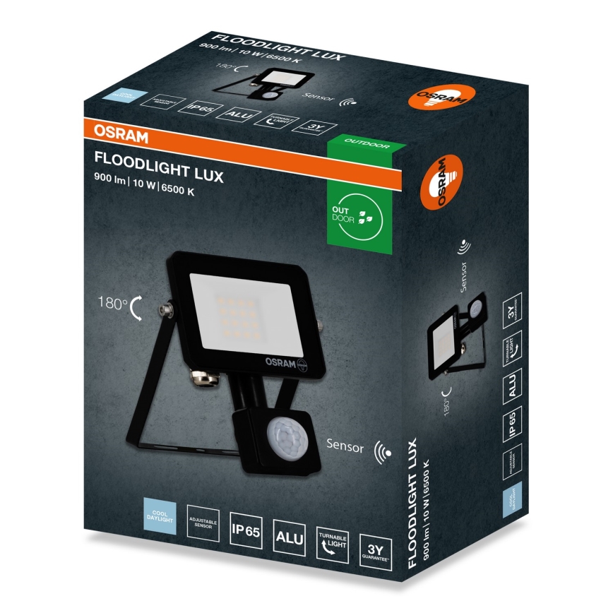 Osram - LED reflektor so snímačom FLOODLIGHT LED/10W/230V 6500K IP65