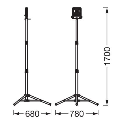 Osram - LED reflektor so statívom TRIPOD LED/20W/230V 4000K IP65 oranžový