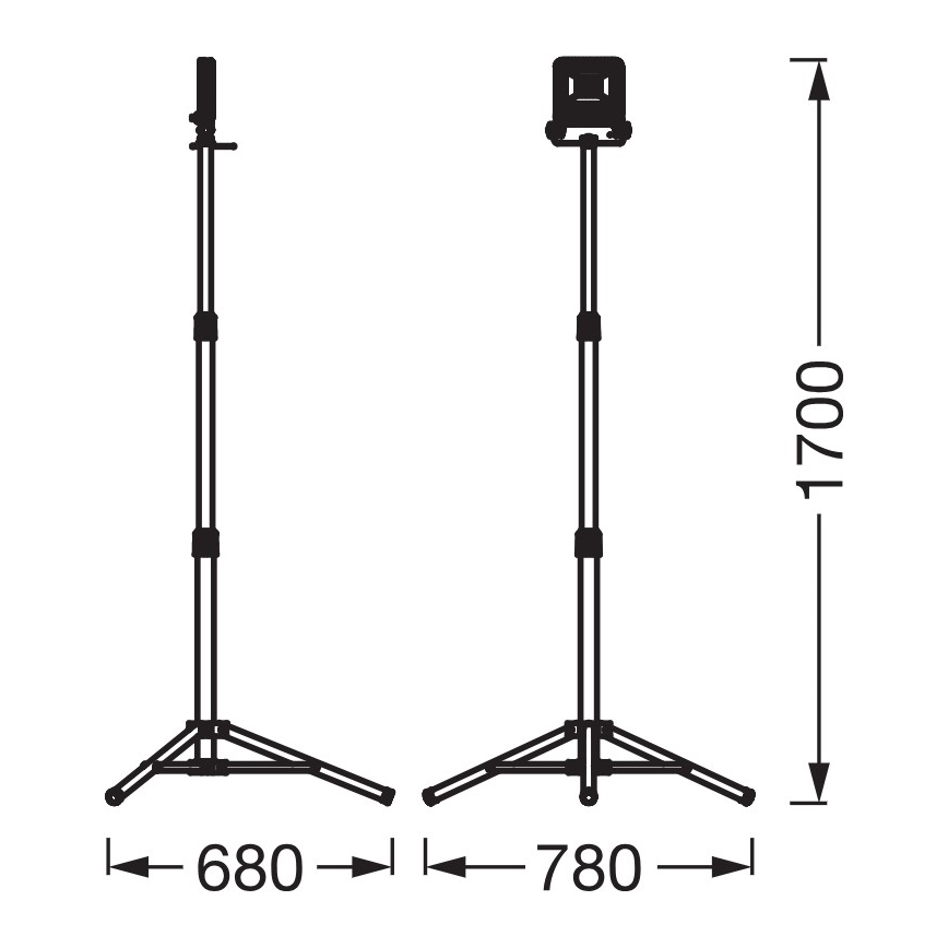 Osram - LED reflektor so statívom TRIPOD LED/20W/230V 4000K IP65 oranžový