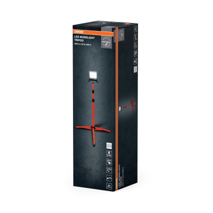 Osram - LED reflektor so statívom TRIPOD LED/30W/230V 4000K IP65 oranžový