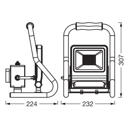 Osram - LED reflektor so stojanom R-STAND LED/30W/230V 4000K P44 oranžová