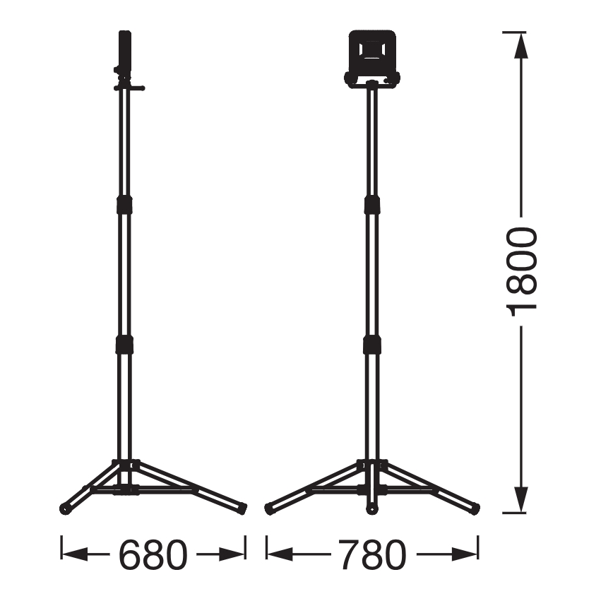 Osram - LED reflektor so stojanom TRIPOD LED/50W/230V 4000K IP65 oranžový