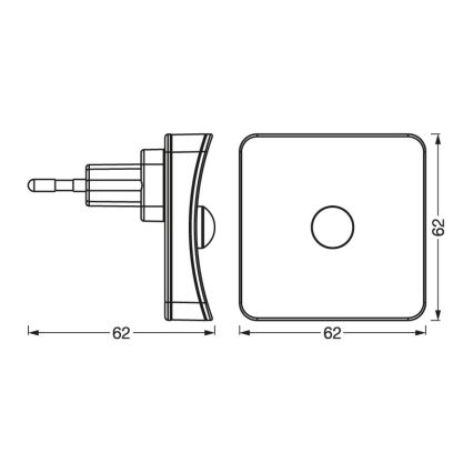 Osram - LED RGB orientačné svietidlo do zásuvky so senzorom LUNETTA LED/0,3W/230V