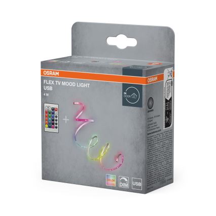 Osram - LED RGB Stmievateľný pás FLEX TV MOOD 1,5m LED/4W/5V + diaľkové ovládanie