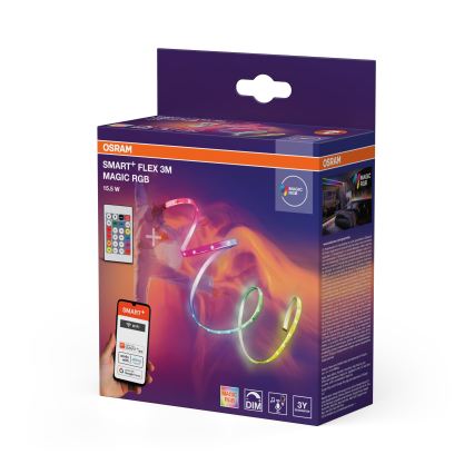 Osram - LED RGB Stmievateľný pásik SMART+ MAGIC FLEX 3m LED/15,5W/230V Wi-Fi + diaľkové ovládanie