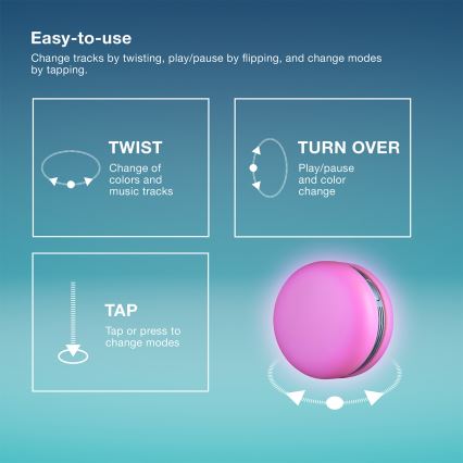 Osram - RGB LED stmievateľný reproduktor SMART+ MACARON LED/1,75W/3,7V 450 mAh modrý