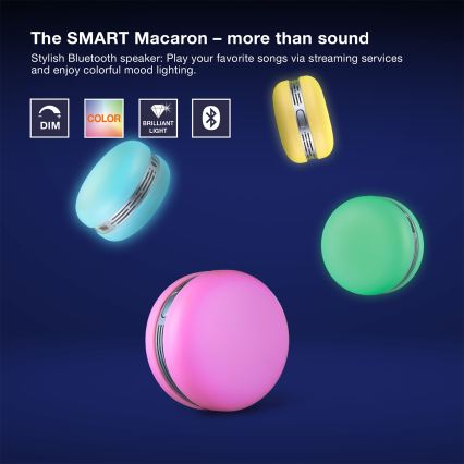 Osram - LED RGB stmievateľný reproduktor SMART+ MACARON LED/1,75W/3,7V 450 mAh oranžový