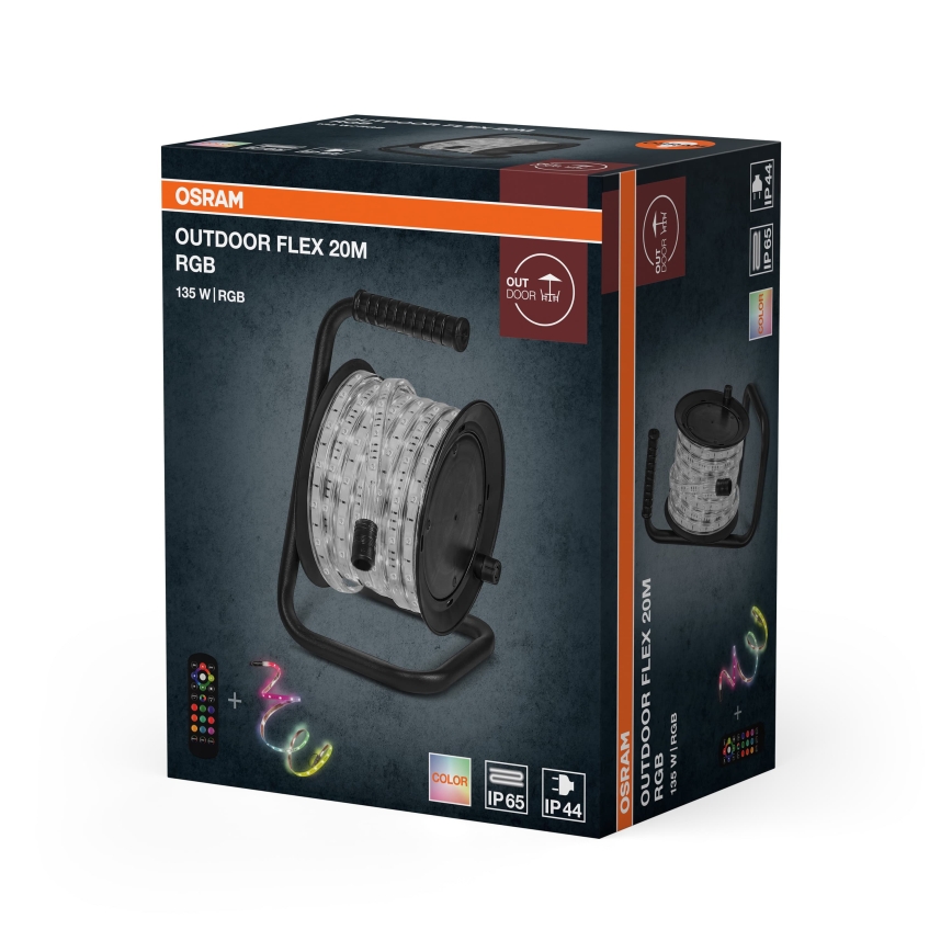 Osram - LED RGB Stmievateľný vonkajší pás FLEX 20m LED/135W/230V IP65 + diaľkové ovládanie