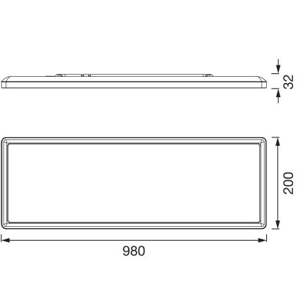 Osram - LED RGBW Stmievateľné stropné svietidlo SMART+ PLANON LED/40W/230V 2800-6500K 98x20 cm Wi-Fi IP54 biela