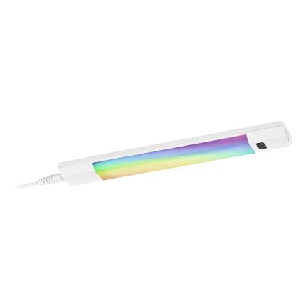 Osram - LED RGBW podlinkové svietidlo s funkciou stmievania a pohybovým senzorom LINEAR EDGE LED/4W/230V 30 cm biela + diaľkové ovládanie