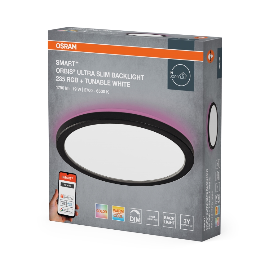 Osram - LED RGBW Stmievateľné stropné svietidlo SMART+ ORBIS LED/19W/230V pr. 23,5 cm 2700-6500K Wi-Fi