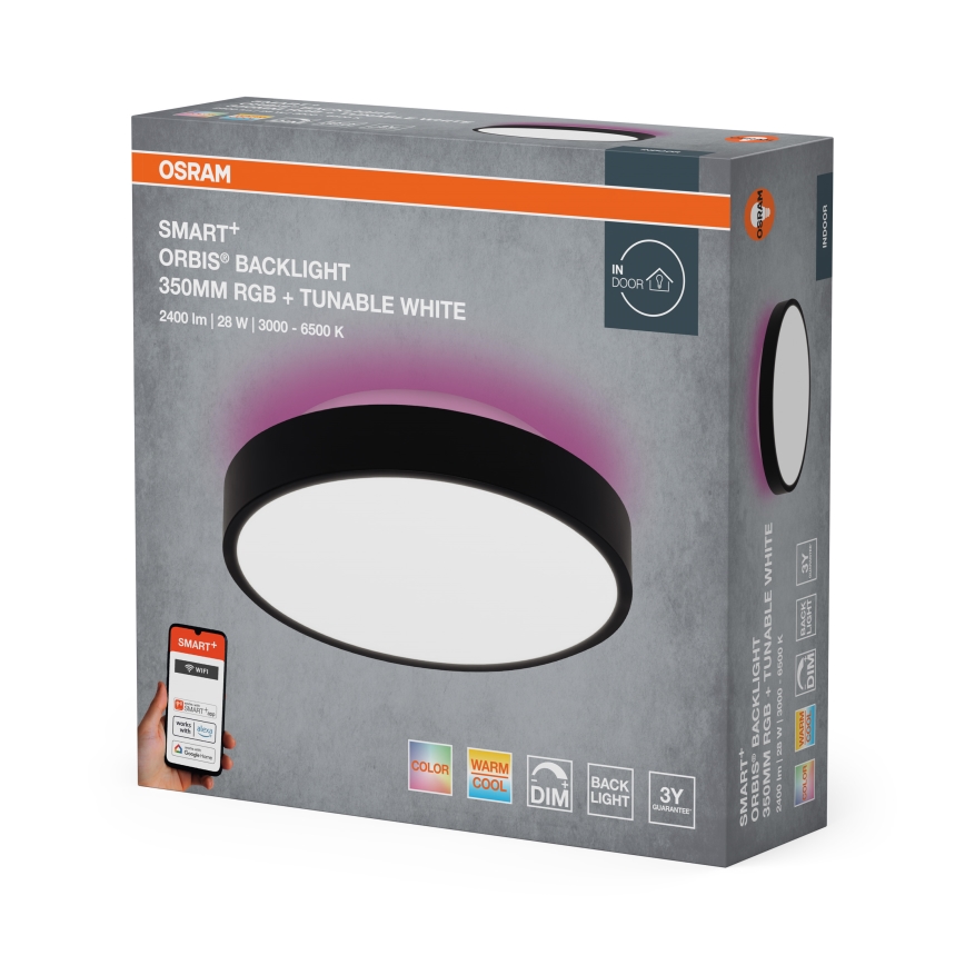 Osram - LED RGBW Stmievateľné stropné svietidlo SMART+ ORBIS LED/28W/230V pr. 35 cm 2700-6500K Wi-Fi