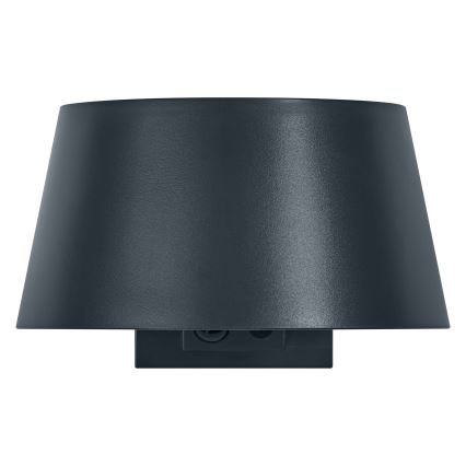 Osram - LED solárne nástenné svietidlo so senzorom ENDURA STYLE LED/10,1W/4,2V 2000 mAh IP54 antracit