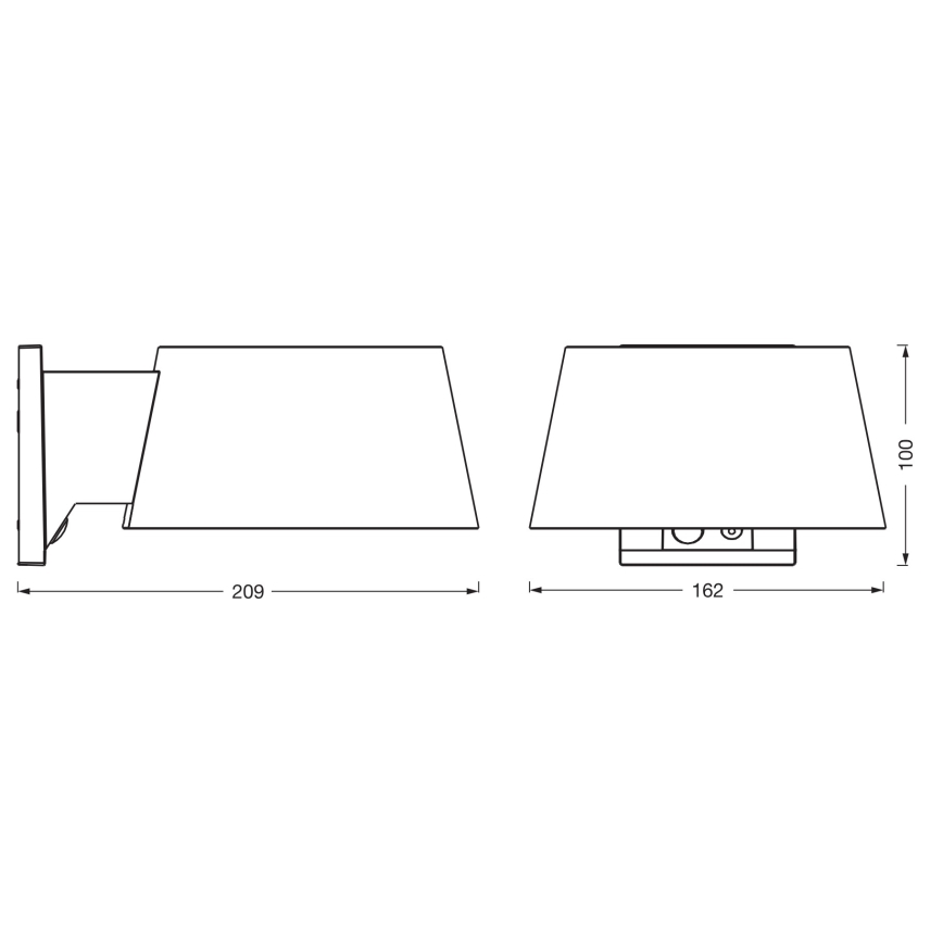Osram - LED solárne nástenné svietidlo so senzorom ENDURA STYLE LED/10,1W/4,2V 2000 mAh IP54 antracit