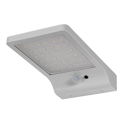 Osram - LED solárne nástenné svietidlo so senzorom DOORLED LED/3W/3,3V 2000 mAh IP44 strieborné