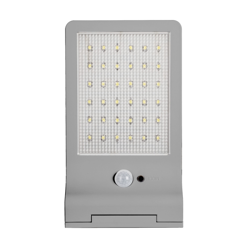 Osram - LED solárne nástenné svietidlo so senzorom DOORLED LED/3W/3,3V 2000 mAh IP44 strieborné